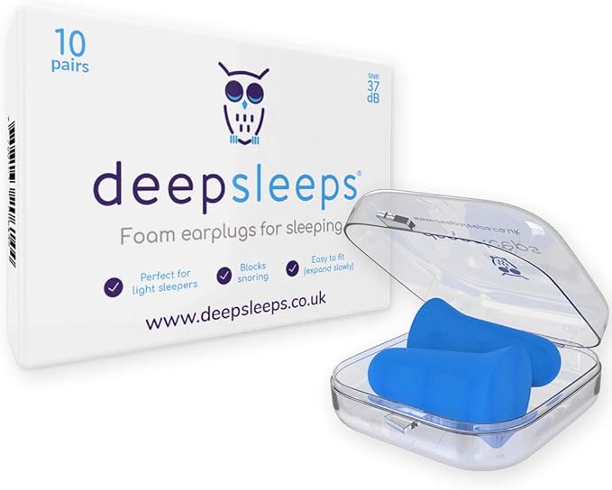The Best Foam Earplugs for Sleeping by Deep Sleeps 10 Pairs 37dB