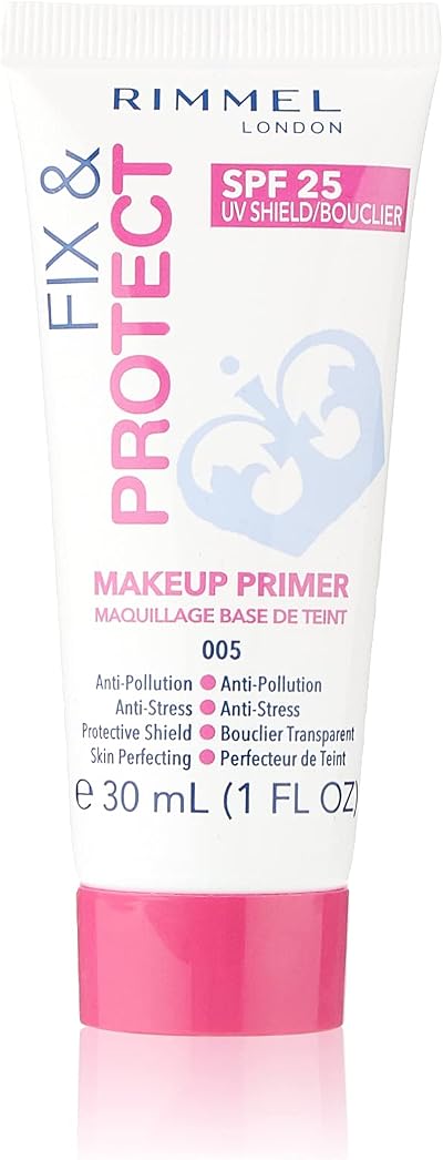 Rimmel London Fix Protect UV Shield Primer SPF 25 30ml Makeup Base Smoothing