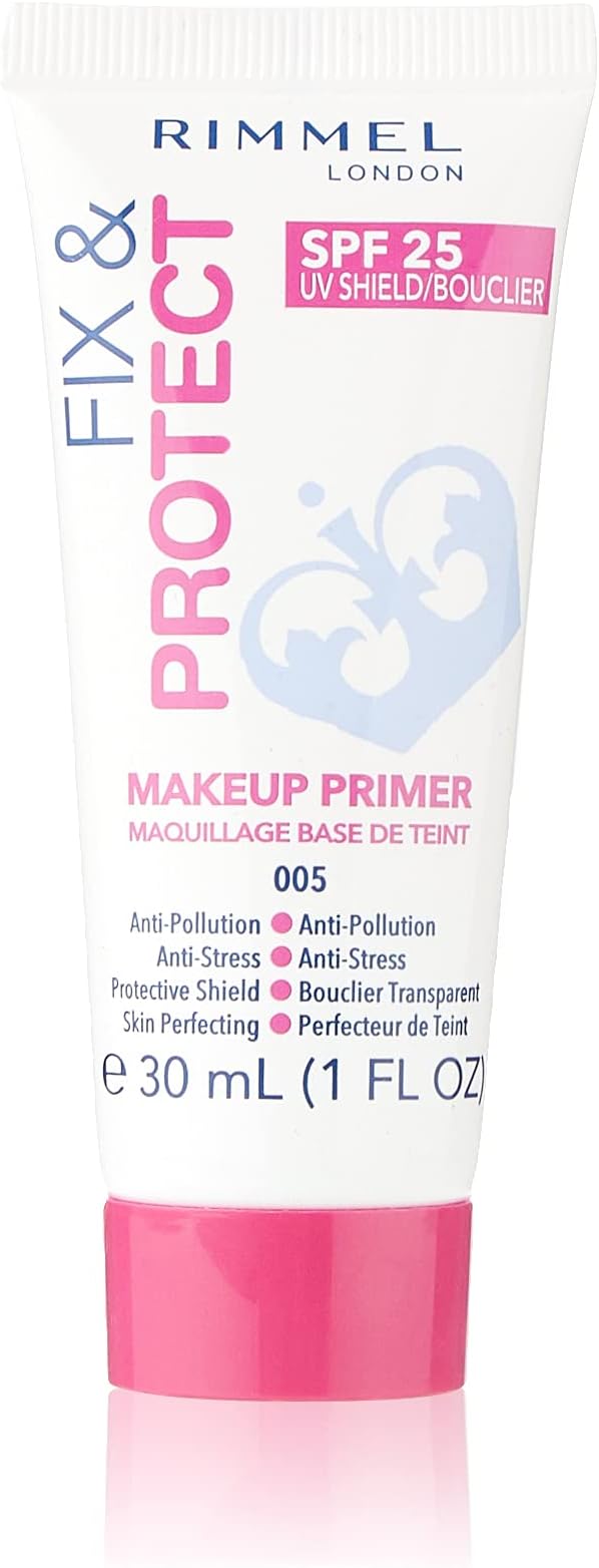 Rimmel London Fix Protect UV Shield Primer SPF 25 30ml Makeup Base Smoothing