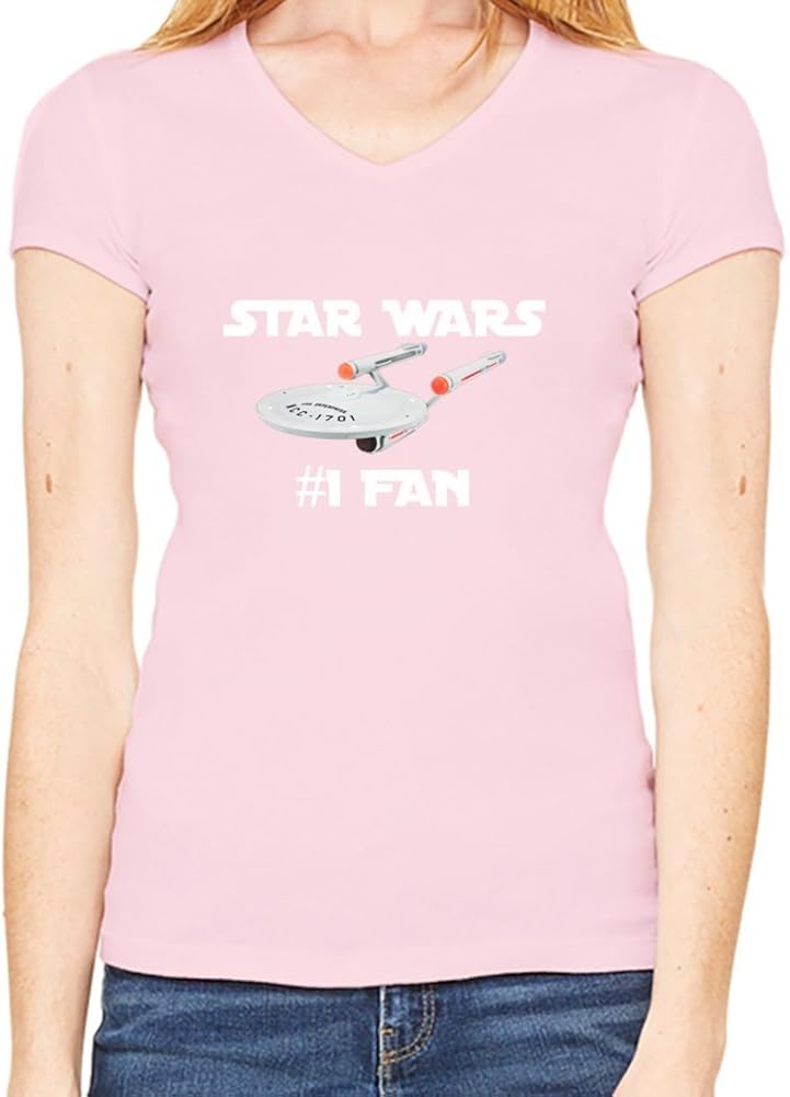 Number One Fan Womens Vneck Tshirt XXLarge at Amazon Women’s