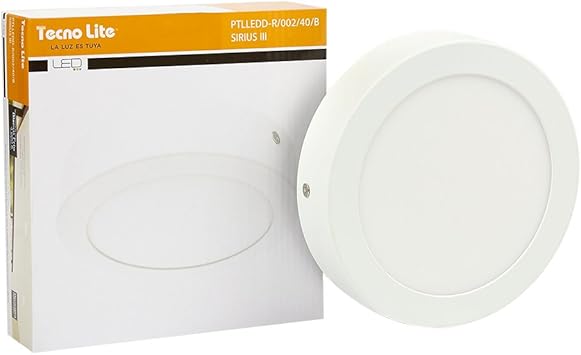 lampara led de sobreponer interior color blanco tecnolite ptlledd r 002 40 b