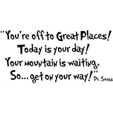 Dr Seuss Baby Shower Ideas Dr seuss You're off to great places... Wall art vinyl letters