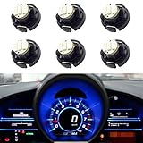 Partsam T4.2 Neo Wedge Instrument Panel LED Light Auto A/C Climate Heater Controls Lamps Bulbs, Blue, Pack of 6