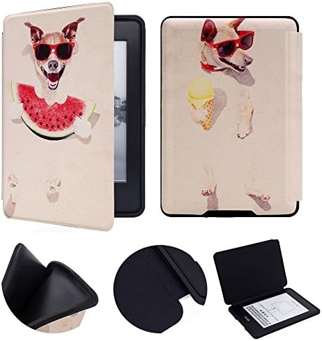 Newest Shockproof Thinnest and Lightest Cover Auto Sleep/Wake for All-New Amazon Kindle Paperwhite (Fits All 2012, 2013, 2015 and 2016 Versions) (Cartoon Dog)