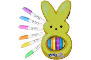 The Eggmazing Egg Decorator - Peeps Bunny - Arts and Craft Set Includes 6 Colorful Markers - Yellow - Packaging May Vary