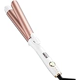 K&K Long Barrel Styler, 1 1/4 Inch Curling Iron with Clipped, Professional Ceramic Coating Hair Curler Wand, Dual MCH Heater up to 450F, Worldwide Voltage Curling Tongs for Traveling