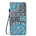HAOTP Galaxy S9 Wallet Case, 3D Beauty Luxury Fashion PU Flip Stand Credit Card ID Holders Wallet Leather Case Cover for Samsung Galaxy S9 Floral Flower Pattern