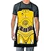 ICUP Star Wars - C-3PO Be The Character Adult Size 100% Cotton Adjustable Black Apron