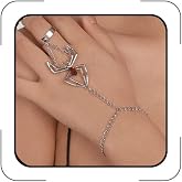 CSIYANJRY99 Snake Hand Chain Bracelet Snake Chain Finger Ring Bracelet Slave Chain Hand Harness Bracelet Snake Pearl Friendship Bracelet Jewelry Accessories