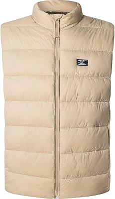 Puffer Gillet Veste, Marron (Beige Pierre), XL Homme