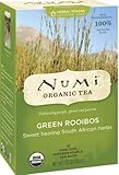 Numi Organic Tea Green Rooibos, Caffeine Free Herbal Teasan, 18 Count Tea non-GMO Bags (Pack of 3)