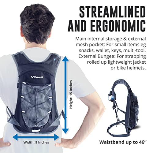 Vibrelli Hydration Pack & 2L Hydration Water Bladder High Flow Bite