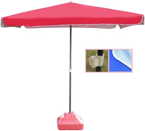 Pkfinrd 6 5 Ft Square Patio Beach Umbrella Sun Shelter Portable Outside Market Umbrella For Outdoor Table Deck Garden Color Red Size 6 5 Ft 200cm Color Red Size 6 Ft 200cm Amazon Co Uk