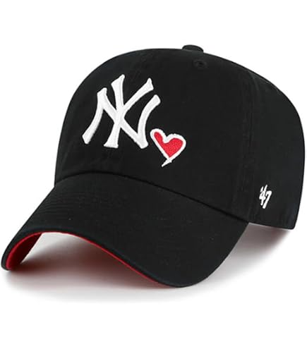 Amazon.com: 47 Brand MLB New York Yankees Unisex Khaki Red Heart