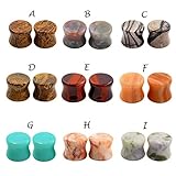 2pcs Stone Ear Gauges Flesh Tunnels Plugs Stretchers Expander Multi-styles 2g-5/8