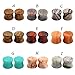 2pcs Stone Ear Gauges Flesh Tunnels Plugs Stretchers Expander Multi-styles 2g-5/8