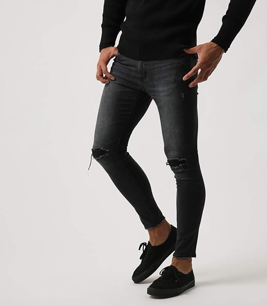 Amazon アズールバイマウジー パンツ ジーンズ Men S ブラック