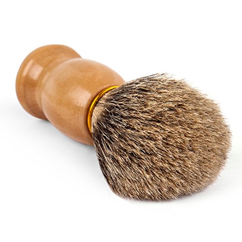 QSHAVE 100% Best Original Pure Badger Hair Shaving Brush Handmade. Real Wood Base. Perfect for Wet Shave, Safety Razor, Double Edge Razor - Thumbnail 2