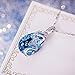 QIANSE Women Necklaces Gifts Venice Dream Ocean Blue Pendant Necklace Made with Crystal, Women Fashion Necklace Jewelry, Christmas Gifts for Her