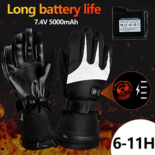Heated Gloves for Men Women - Electric Heating Gloves, Heated Motorcycle Gloves Battery Rechargeable for Winter Sports