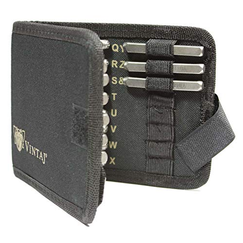 Beadsmith 3mm Alphabet Punch Set with Case, Uppercase Letters, 27-Pack