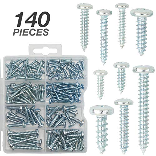 Qualihome Pan Head Phillips Drive Sheet Metal Screws Assortment Kit