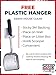 iPrimio Monster Metal Cat Litter Scoop with 17-Inch Long Handle - Extra Large Deep Shovel with Rounded Corners for Extended Reach and Soft Ergonomic Grip for Effortless Cleaning