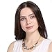 7 Planet Necklace,Solar System Handmade Charm Necklace with double-sided glass crystal ball for female teachers