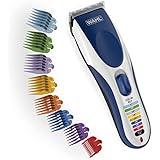 Wahl Clipper Color Pro Cordless Rechargeable Hair Clippers, Hair trimmers, 21 pieces Hair Cutting Kit, Color Coded guide combs For Men, Kids and Babies By The  Brand used by Professionals. #9649
