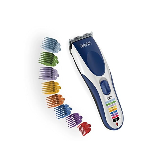 Wahl Color Pro Cordless Rechargeable Hair Clipper & Trimmer – Easy Color-Coded Guide Combs - for Men, Women, & Children…