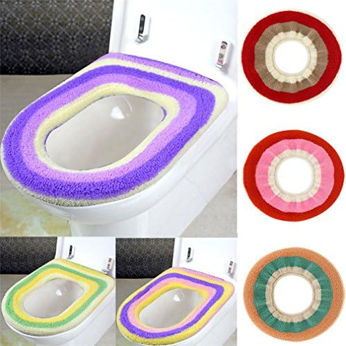 FEWER Toilet Seat Warmer Comfortable Velvet Coral Toilet Seat Cushions Multi