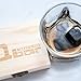 Q bar Accessories Whiskey Stones - Gift box w’ 9 black Basalt Cube Chilling Rocks - Velvet Storage Pouch - Liquor and Wine Cooler - No More Taste Of Water - Premium Wooden Box - Free Ebook Bonus