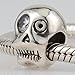 925 Sterling Silver Charm Skeleton Charm Skull Charm Halloween Charm fit for Pandora Bracelet (B)
