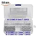Topton Uninsulated Tin-Coated Copper Wire Ferrule Cable Crimp Terminals Butt Connector 150pcs 3 Sizes 10-12 AWG (4.0-6.0mm2)/14-16 AWG (1.5-2.5mm2)/18-22 AWG (0.5-1.0mm2) in Case