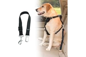 2 Pack Dog Seat Belt for Car, Adjustable Nylon Pet Car Seat Belt, Universal Puppy Harness Seatbelt Leash for Driving