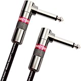 Monster Cable Classic 1/4 Inch Dual Angled Instrument Cable 8 in.