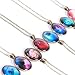 IGOGO Round Pendant Trays and 24 Inch Length Vintage Style Necklaces Antique Bronze,1 Inch,12 PCS