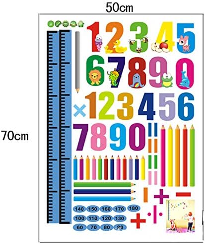 Wallmates Home Decor Mural Vinyl Wall Sticker Math Calculation Colorful Stationery Kids Nursery Room Wall Art Decal Paper