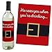 Big Dot of Happiness Funny Jolly Santa Claus - Christmas Party Decorations for Women and Men - Wine Bottle Label Stickers - Set of 4
