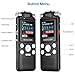 Voice Recorder - Noise Cancelling Audio Recorder - Packs 8GB Memory - Double Microphone for HD Sound Recording Metal Casing Dictaphone