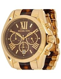Michael Kors Bradshaw de la mujer pulsera de oro esfera café reloj MK5696