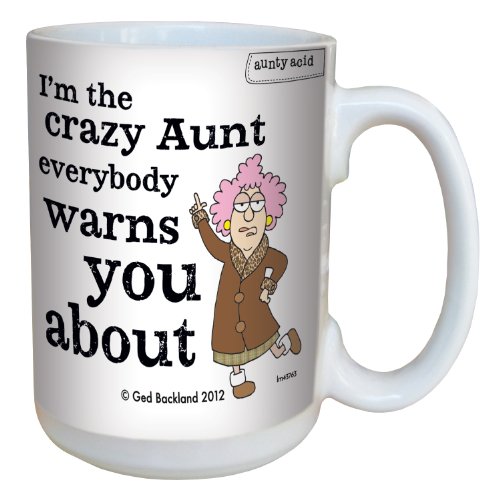 Hilarious Aunty Acid Crazy Aunt Large Coffee Mug, 15-Ounce Cup lm43763, Funny, Unique, Sarcastic Gag Gifts for the Best Aunt Ever, Tree-Free Greetings