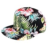 Asher Fashionable Unisex Floral Blossom Print Vintage Baseball Snapback Cap