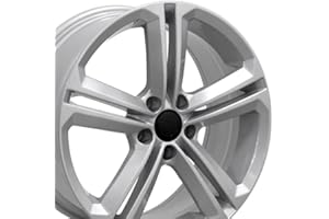 OE Wheels LLC VW18-18080-5112-45S Silver Wheel Painted (18 x 8. inches /5 x 112 mm, 45 mm Offset)