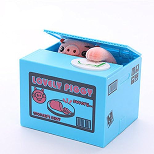 Automatic Stealing Coin Cat Kitty Coins Penny Cents Piggy Bank Saving Box Money Box K1003