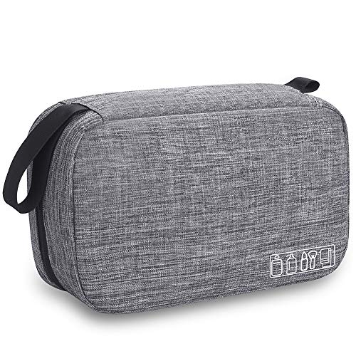 Travel Toiletry Bag Dopp Kit, Waterproof Hanging Toiletries Shaving Organizer Hygiene Bag for Women Men Compact Portable Gym Shower Bathroom Toiletry Storage Bag (Gray) 1 Travel Toiletry Bag Dopp Kit, Waterproof Hanging Toiletries Shaving Organizer Hygiene Bag for Women Men Compact Portable Gym Shower Bathroom Toiletry Storage Bag (Gray)