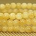 Amandastone Natural Yellow Quartzite 6mm Round Beads Stretch Bracelet 7 Inch
