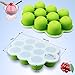 CrazyLynX Silicone Ice Cube Trays with Lids, Ice Trays Molds with 10 Large Ice Balls, BPA Free FDA Food Grade Silicone, Flexible Reusable for Baby Food Whiskey Drinks Liquids Storage Container (Green)