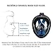 SeeWorld 180° Panoramic Full Face Snorkel Mask -Larger Viewing Area Free Breath Technology with Anti-fog and Anti-leak Snorkeling Design for Adults,Youth and Kids