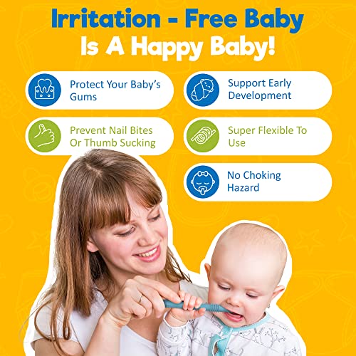 BABYSKIT Flexible Hollow Teething Tubes for Infants Easy to Hold and